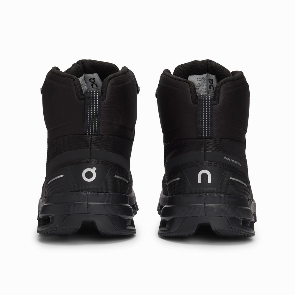 Botas Montaña On Cloudrock Hombre Negros | 25LNUIVFQ