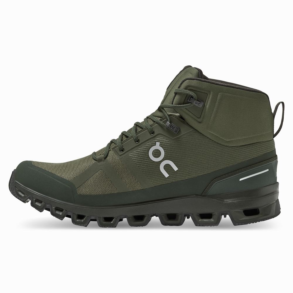 Botas Montaña On Cloudrock Hombre Verde Oliva | 81DNGWCXU