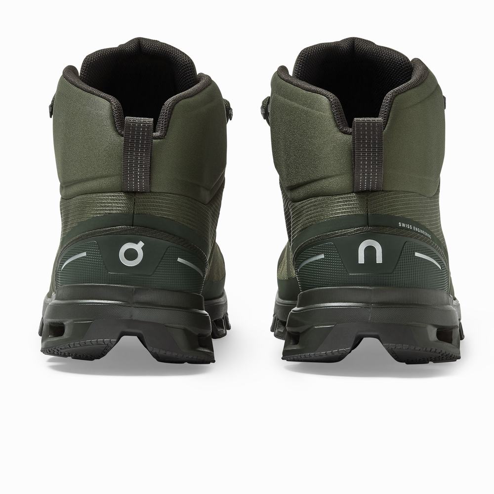 Botas Montaña On Cloudrock Hombre Verde Oliva | 81DNGWCXU