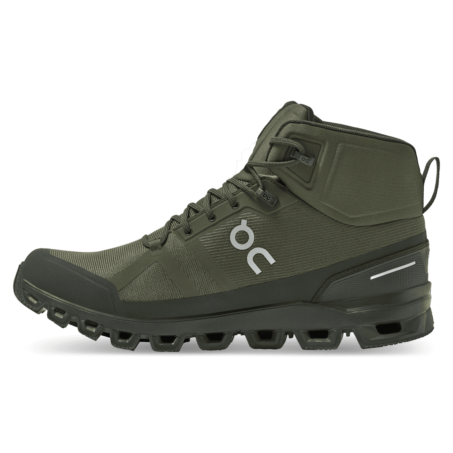 Botas Montaña On Cloudrock Impermeables Hombre Verdes Oscuro | 16TZYCXPQ