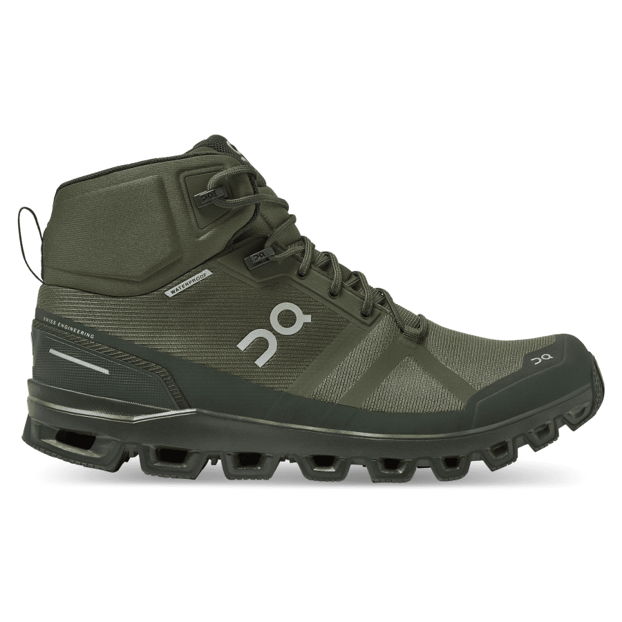 Botas Montaña On Cloudrock Impermeables Hombre Verdes Oscuro | 16TZYCXPQ