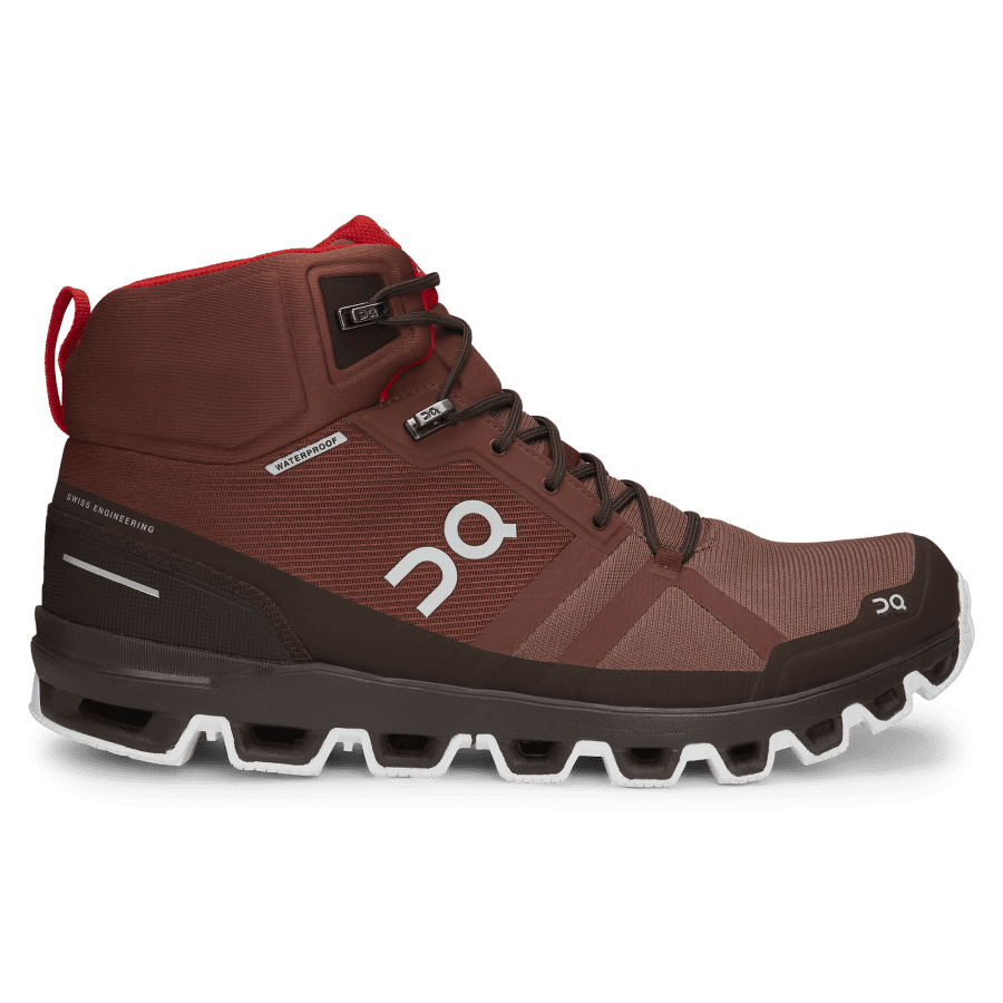 Botas Montaña On Cloudrock Impermeables Hombre Vino Granate Rojos | 69YVCDUWN