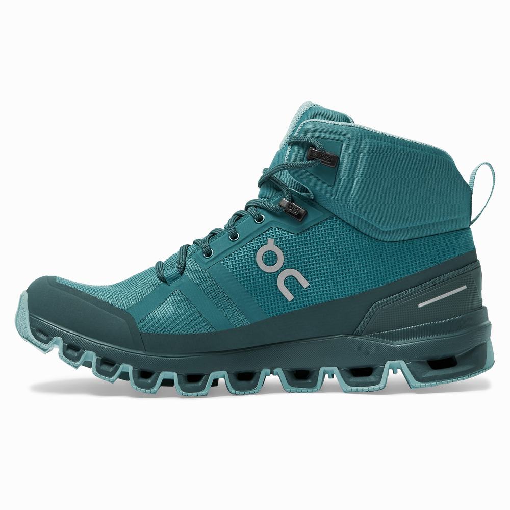 Botas Montaña On Cloudrock Mujer Azules | 21XEFNYQO