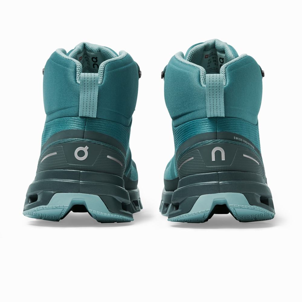 Botas Montaña On Cloudrock Mujer Azules | 21XEFNYQO