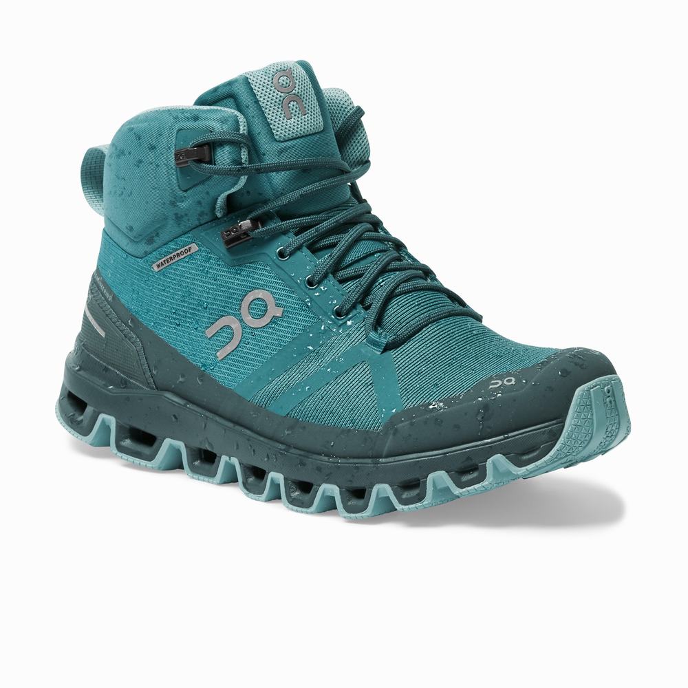 Botas Montaña On Cloudrock Mujer Azules | 21XEFNYQO