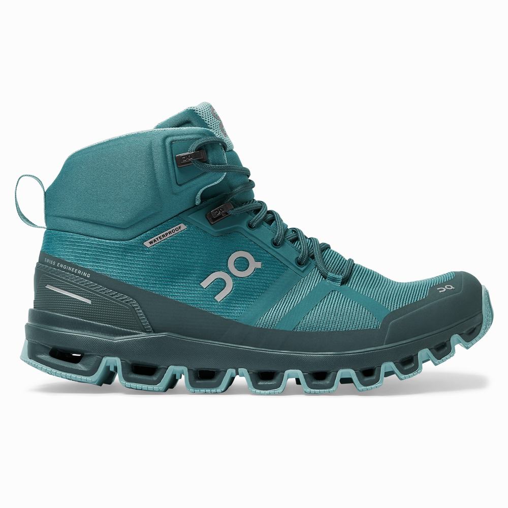 Botas Montaña On Cloudrock Mujer Azules | 21XEFNYQO