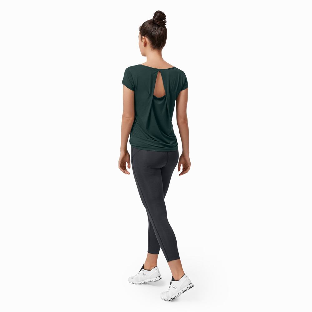 Camiseta On Active Mujer Verdes Oscuro | 76QJCUKIM