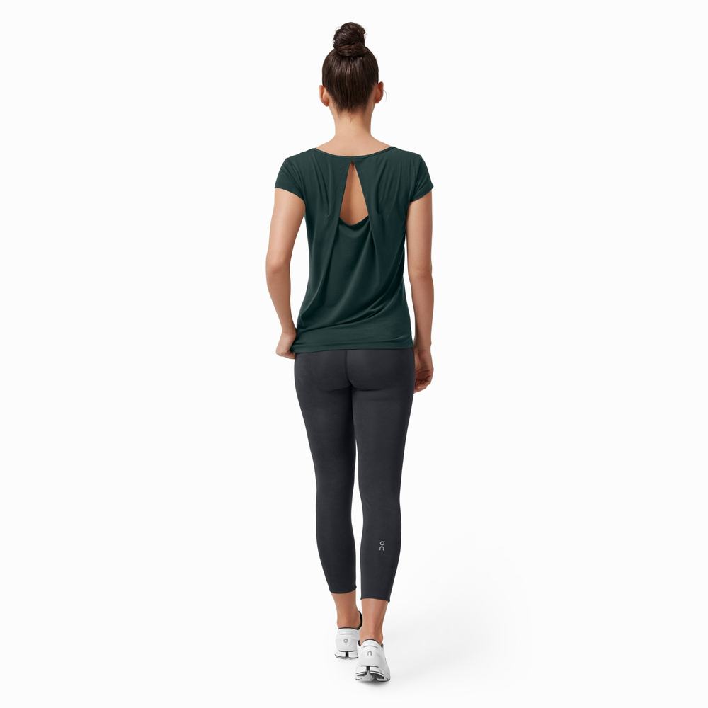 Camiseta On Active Mujer Verdes Oscuro | 76QJCUKIM