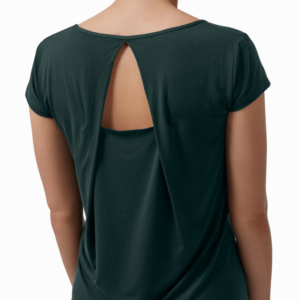 Camiseta On Active Mujer Verdes Oscuro | 76QJCUKIM