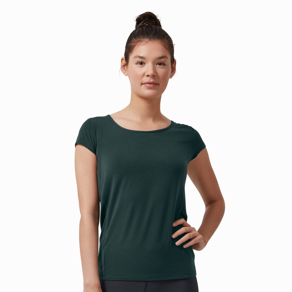 Camiseta On Active Mujer Verdes Oscuro | 76QJCUKIM