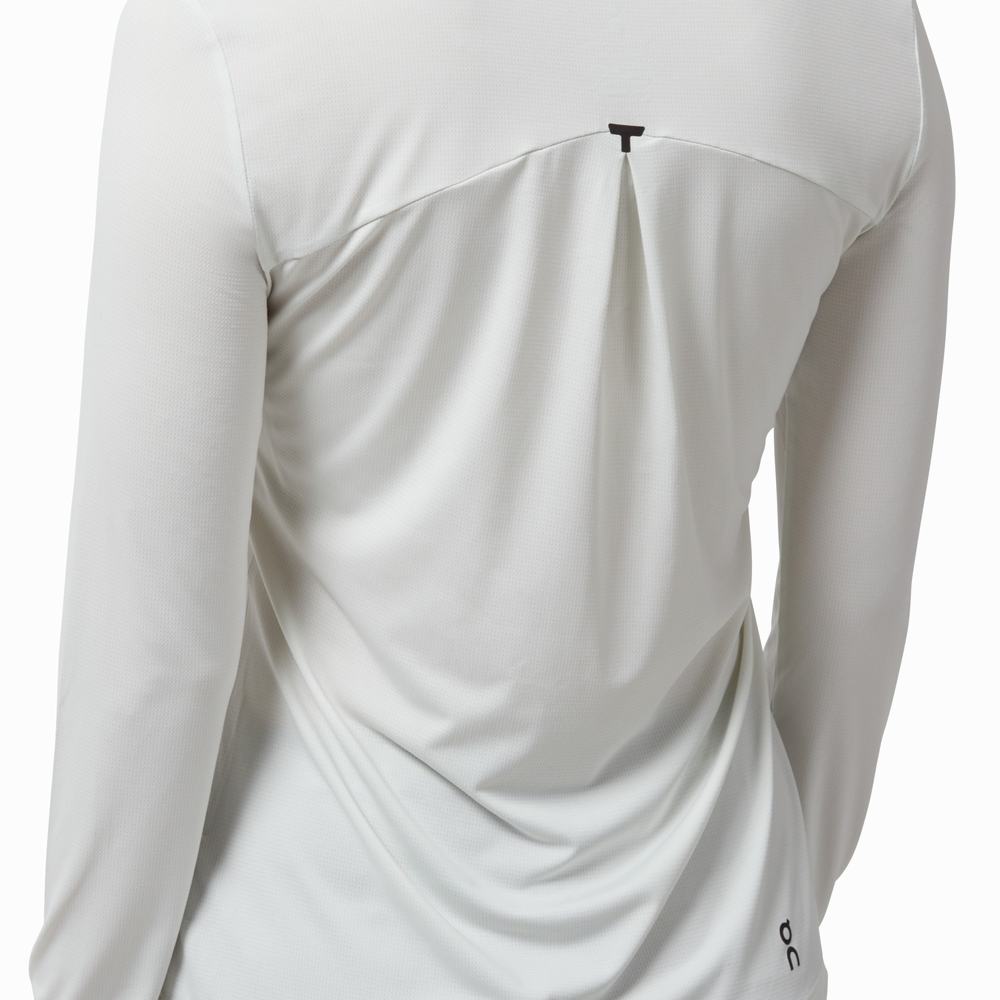 Camiseta On Performance Long Mujer Blancos | 79JNRGAFL