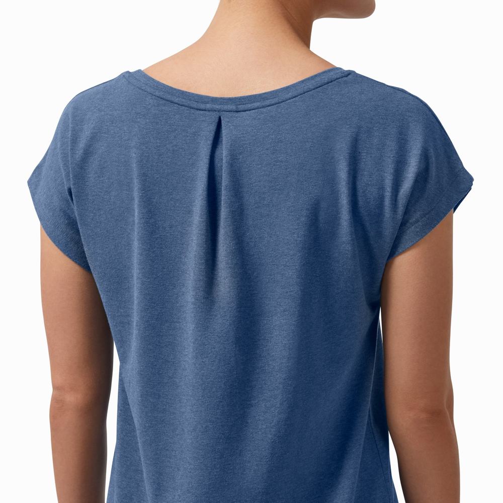 Camiseta On Performance Mujer Azules | 94QGHWTFE