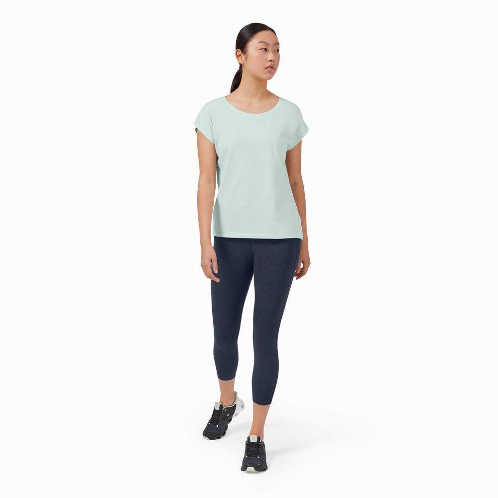 Camiseta On Performance Mujer Verdes | 47ZKFVHJX