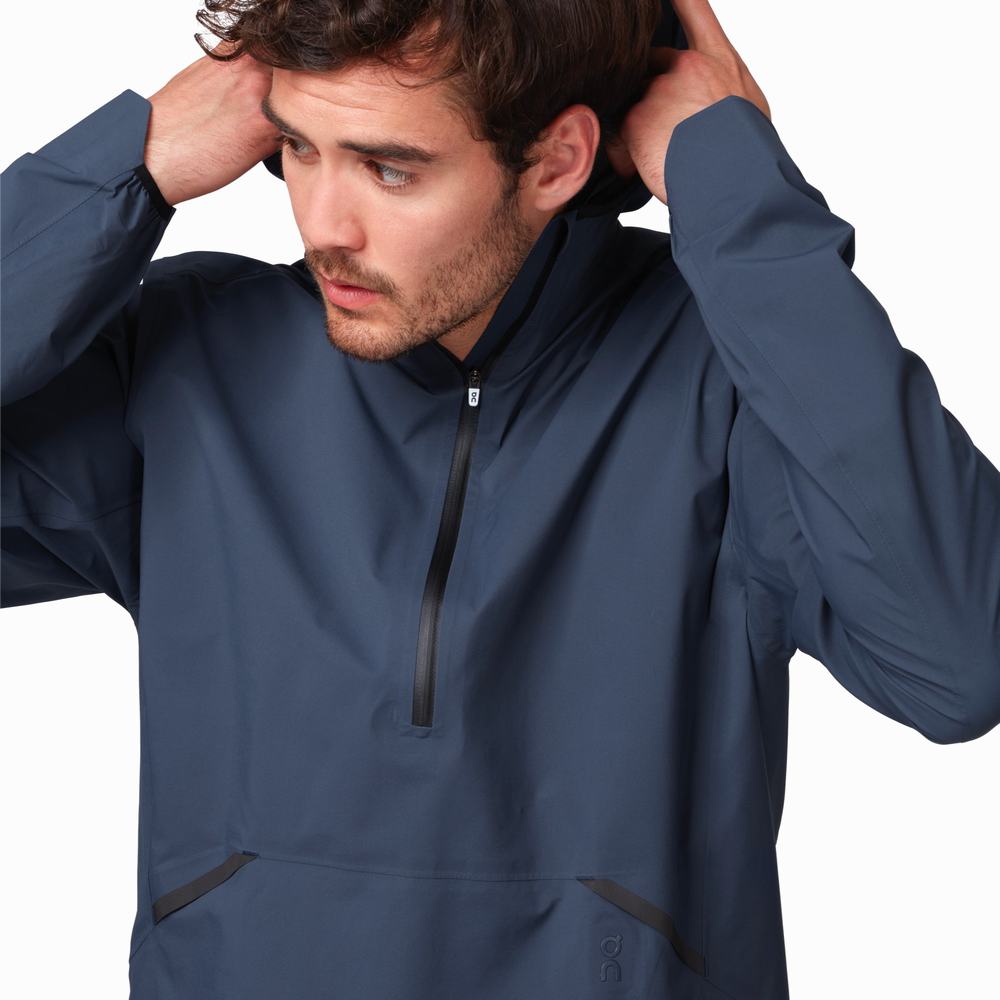 Chaquetas On Impermeables Hombre Azul Marino | 19NJYETQV