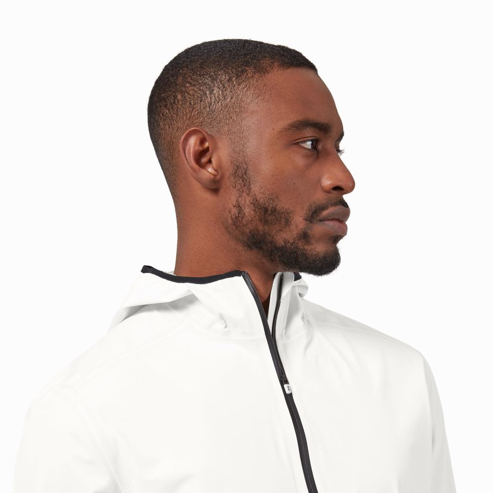 Chaquetas On Impermeables Hombre Blancos | 45SBJQMKN