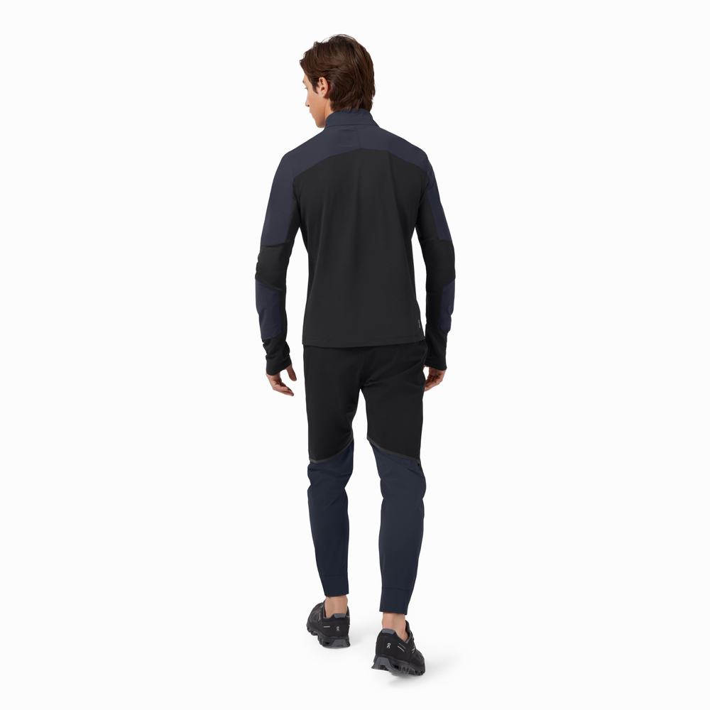 Long Sleeve On Trail Breaker Hombre Azul Marino Negros | 56MPYSRTK