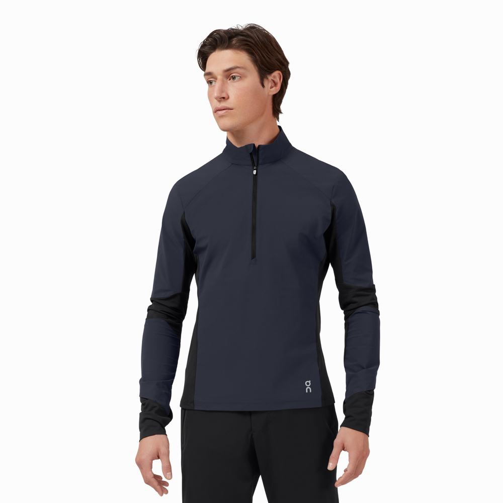 Long Sleeve On Trail Breaker Hombre Azul Marino Negros | 56MPYSRTK