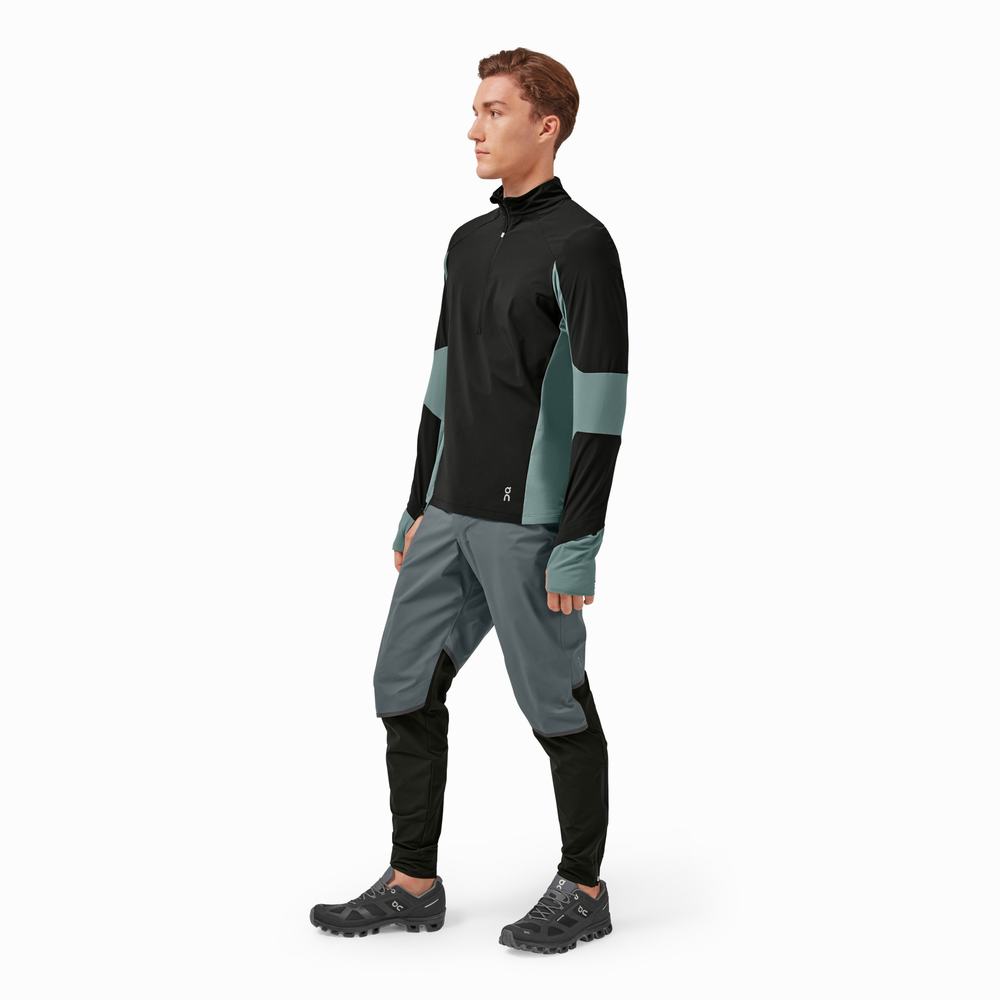 Long Sleeve On Trail Breaker Hombre Negros Verde Oliva | 45EPZXFBK