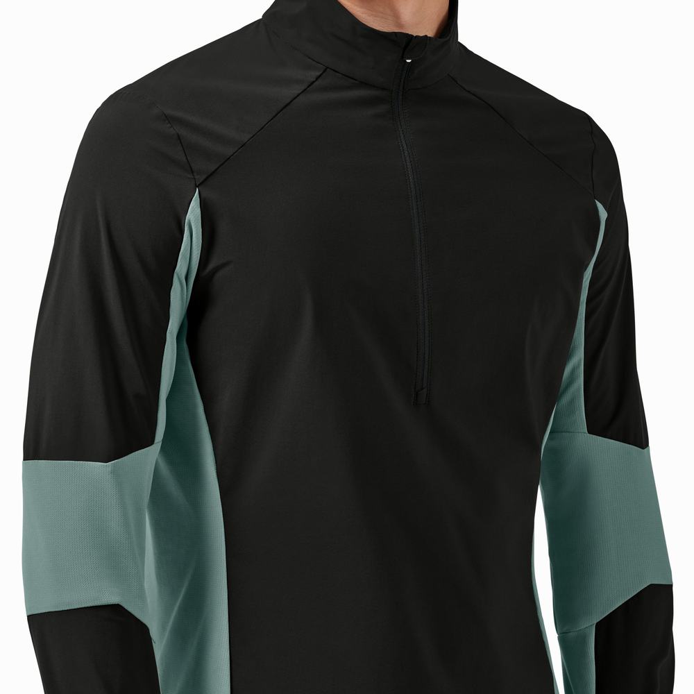 Long Sleeve On Trail Breaker Hombre Negros Verde Oliva | 45EPZXFBK