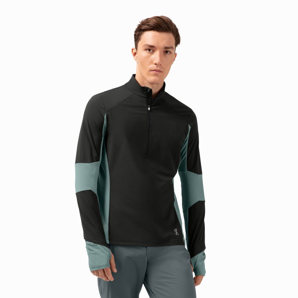 Long Sleeve On Trail Breaker Hombre Negros Verde Oliva | 45EPZXFBK