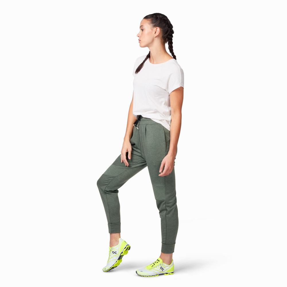 Pantalones Deportivos On Sweat Mujer Verde Oliva | 06UBODIVW