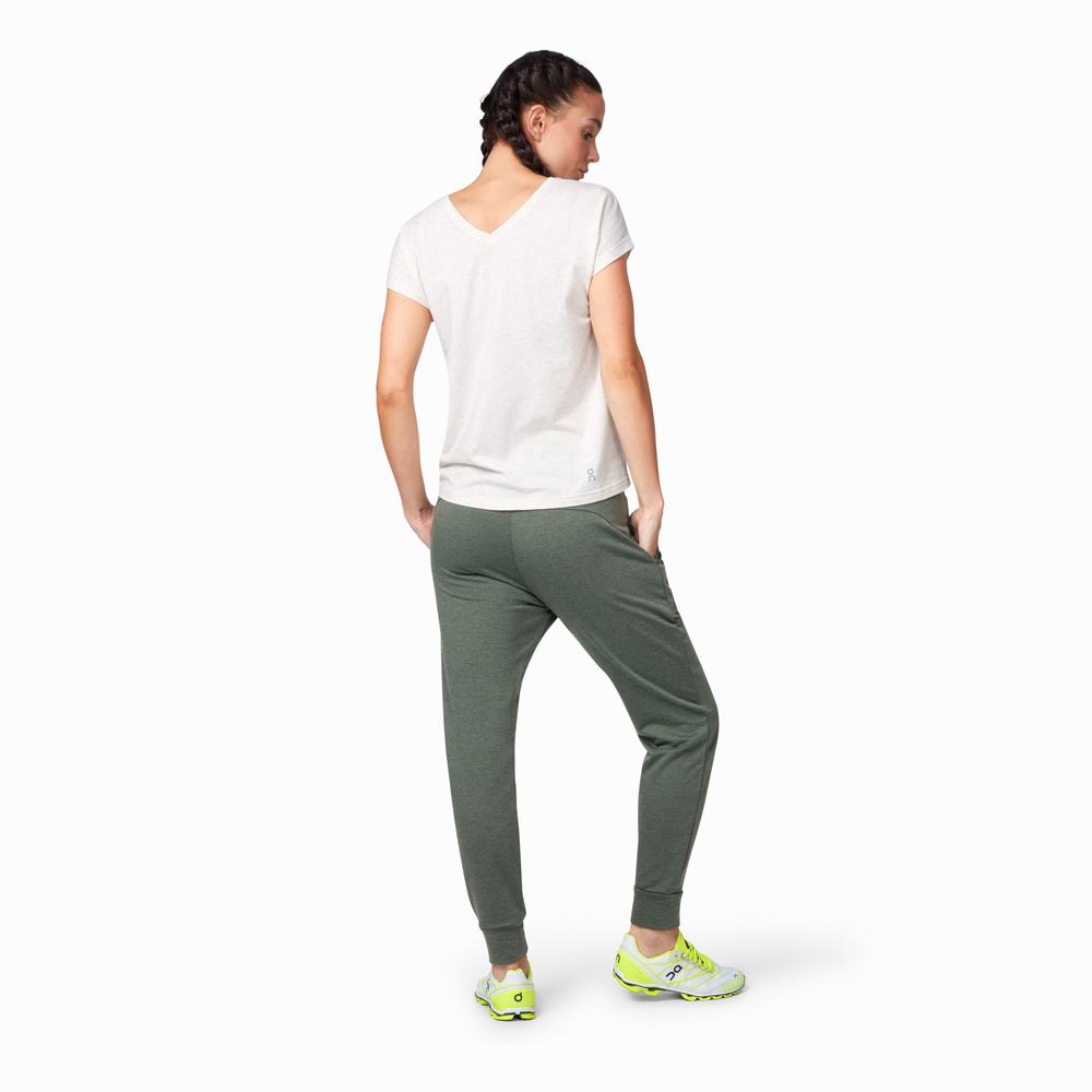 Pantalones Deportivos On Sweat Mujer Verde Oliva | 06UBODIVW