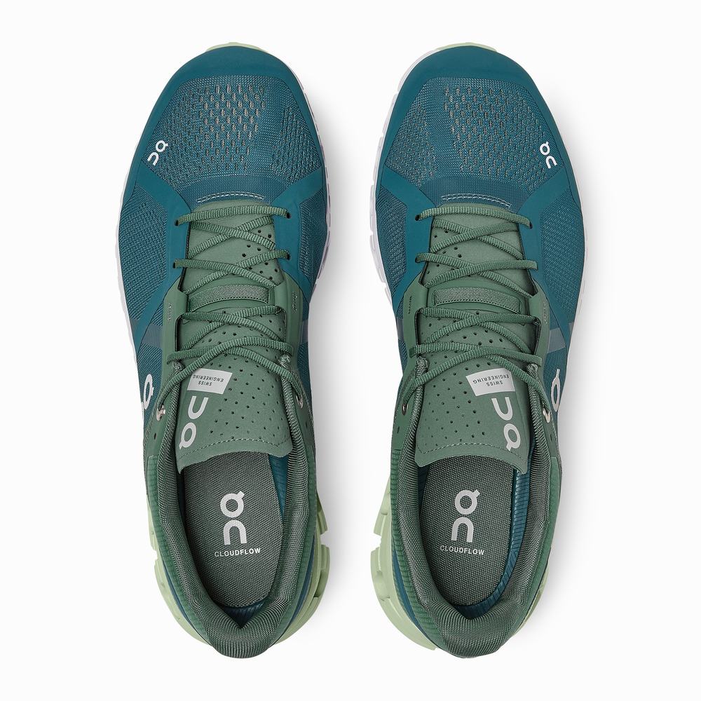 Tenis Carreras On Cloudflow Hombre Verdes Azules | 16KHAUMWB