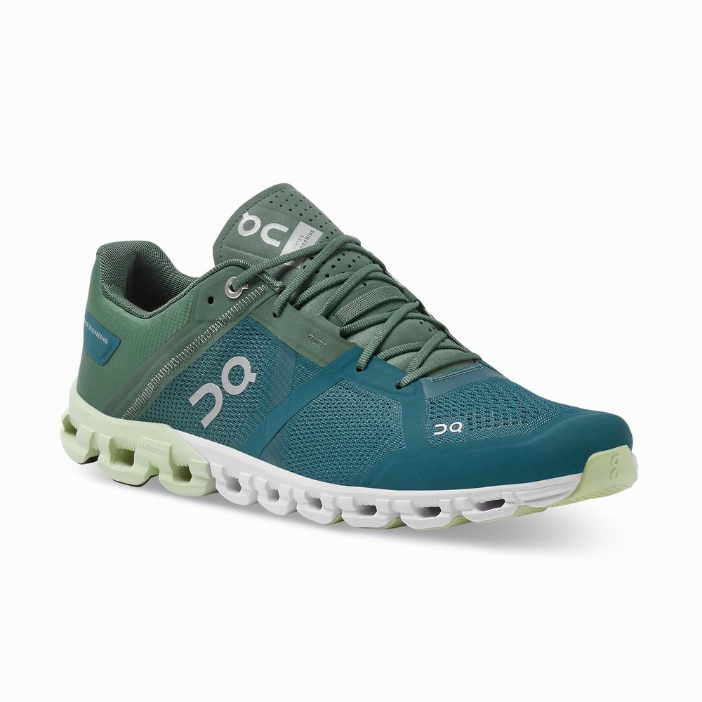 Tenis Carreras On Cloudflow Hombre Verdes Azules | 16KHAUMWB