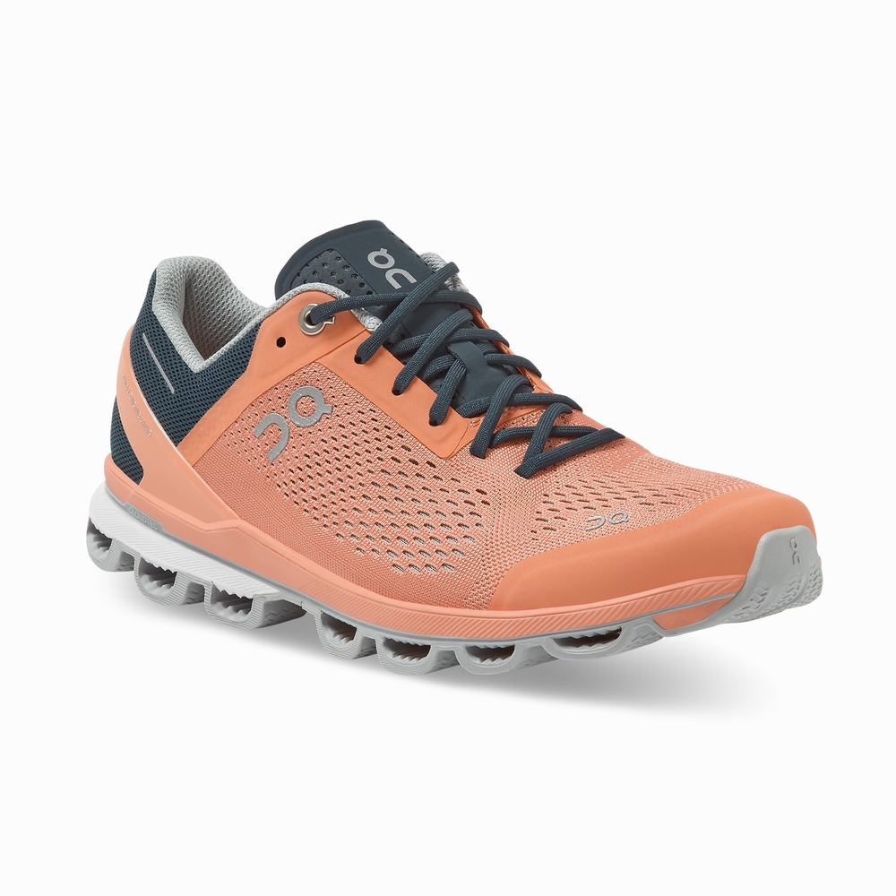 Tenis Deportivos On Cloudsurfer Mujer Coral Azul Marino | 42ZGLMBVO