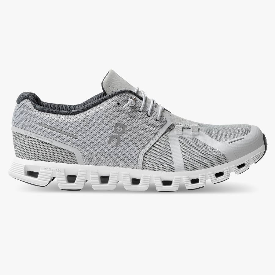 Tenis On Cloud 5 Hombre Grises Claro Blancos | 57BMVCRUK