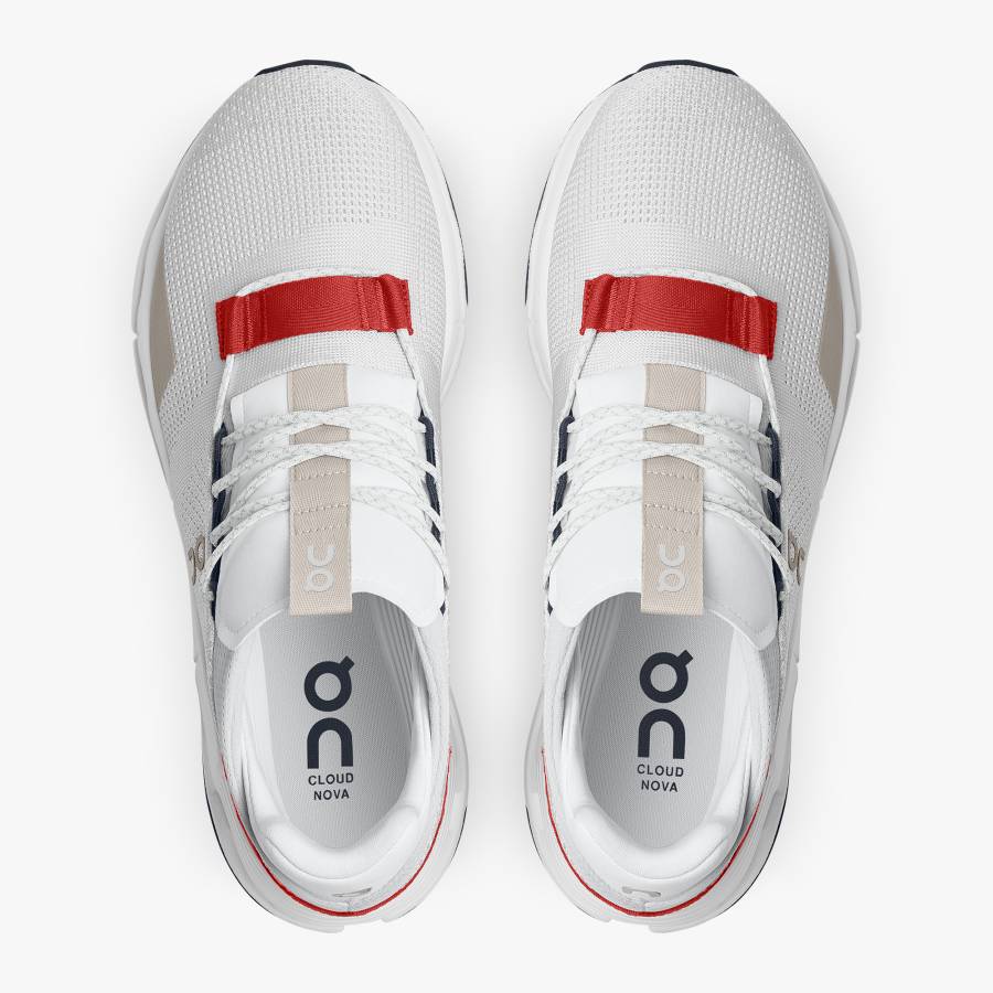 Tenis On Cloudnova Hombre Blancos Rojos | 59LEXCHWG