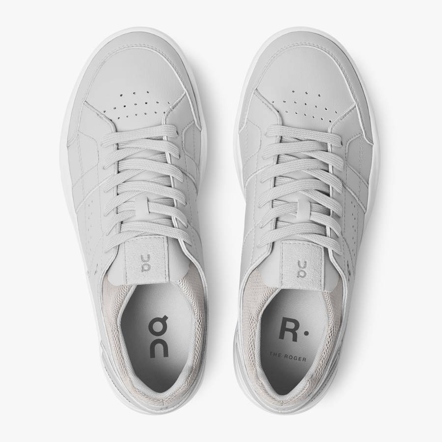 Tenis On THE ROGER Clubhouse Hombre Grises Claro Blancos | 82UHXDPYZ