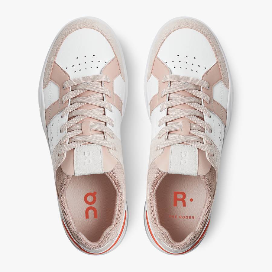 Tenis On THE ROGER Clubhouse Mujer Rosas Blancos | 89ECXFDNG