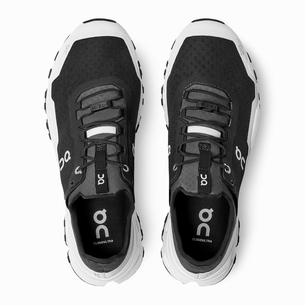 Tenis Para Trail Running On Cloudultra Hombre Negros Blancos | 10DGEROZP