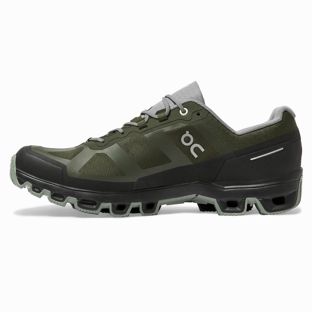 Tenis Para Trail Running On Cloudventure Hombre Verdes | 15DTEZRYJ