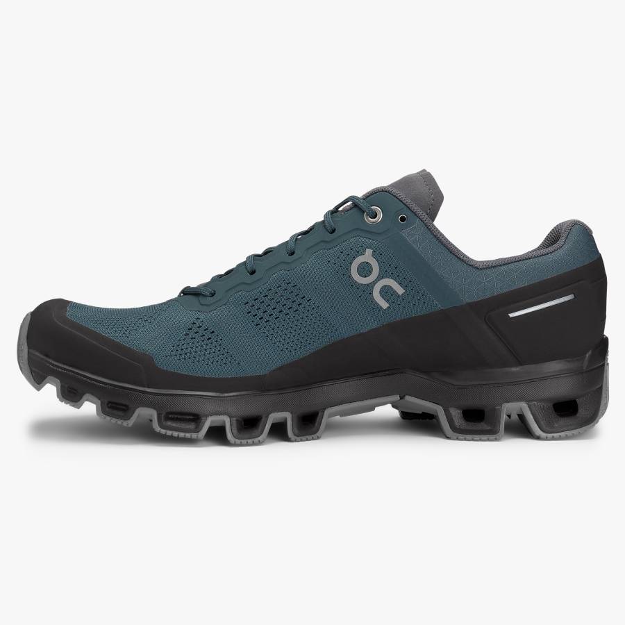 Tenis Para Trail Running On Cloudventure 2 Hombre Azules Negros | 17RMOLGDN