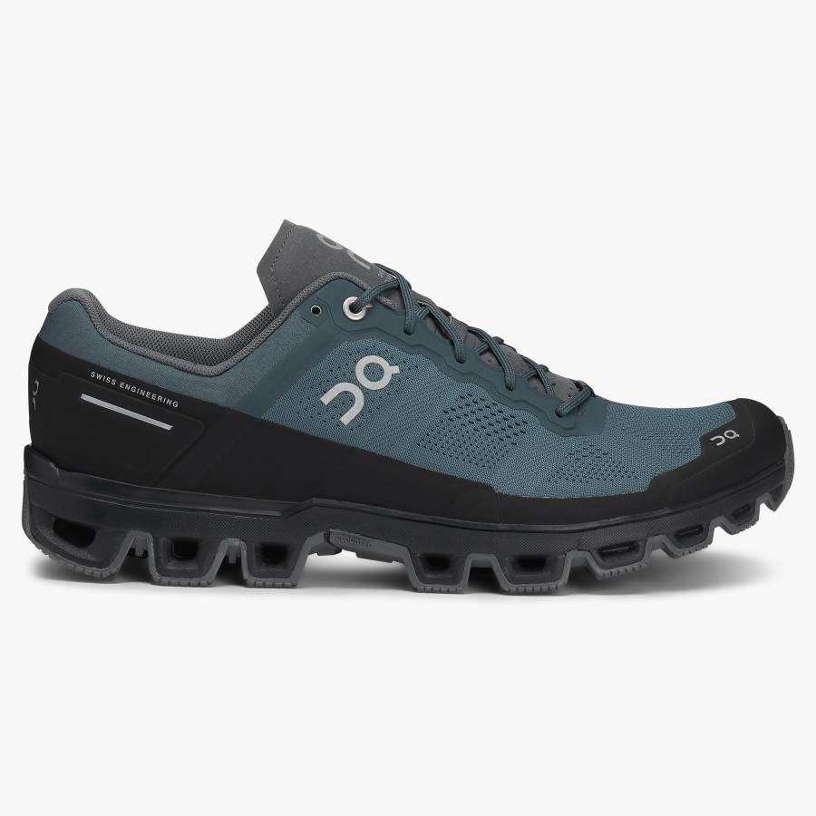 Tenis Para Trail Running On Cloudventure 2 Hombre Azules Negros | 17RMOLGDN