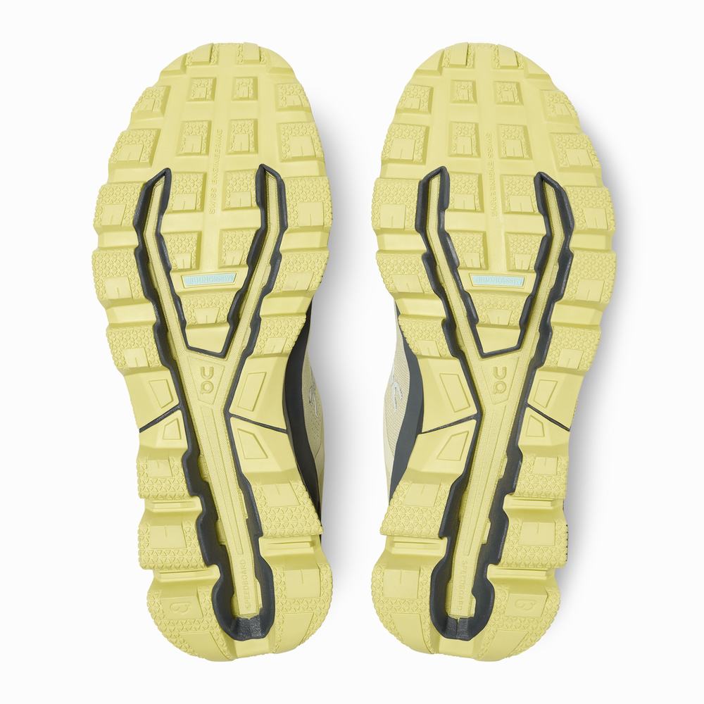 Tenis Para Trail Running On Cloudventure Hombre Kaki Amarillos | 46IBUXCVD