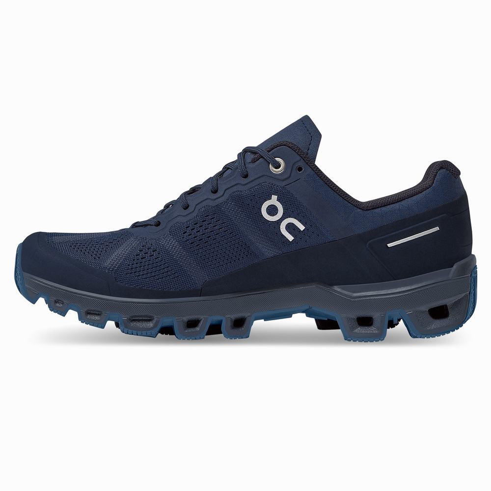 Tenis Para Trail Running On Cloudventure Mujer Azul Marino | 46XKYBJTR