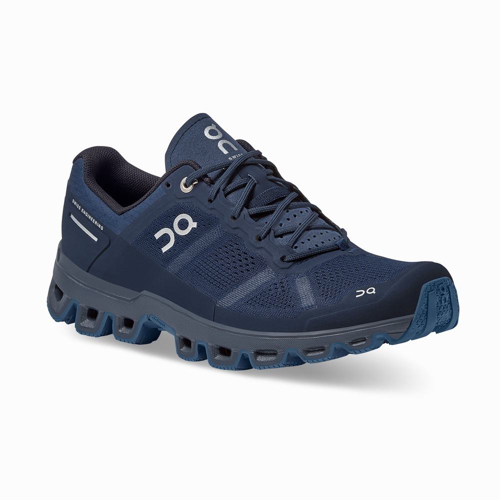 Tenis Para Trail Running On Cloudventure Mujer Azul Marino | 46XKYBJTR