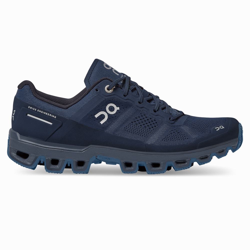 Tenis Para Trail Running On Cloudventure Mujer Azul Marino | 46XKYBJTR