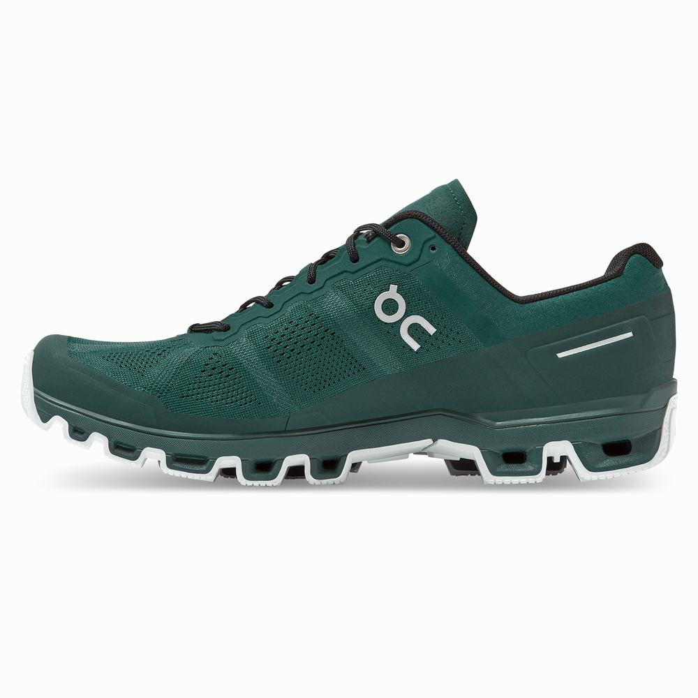 Tenis Para Trail Running On Cloudventure Hombre Verdes Blancos | 47DBGZRAL