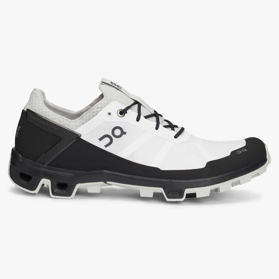 Tenis Para Trail Running On Cloudventure Peak 2 Hombre Blancos Negros | 75HZPKDOX