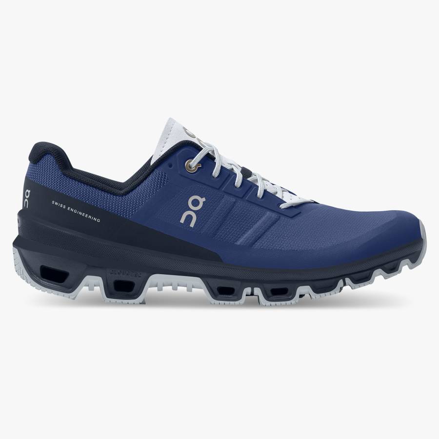 Tenis Para Trail Running On Cloudventure 3 Hombre Azules | 86VPTLQUY