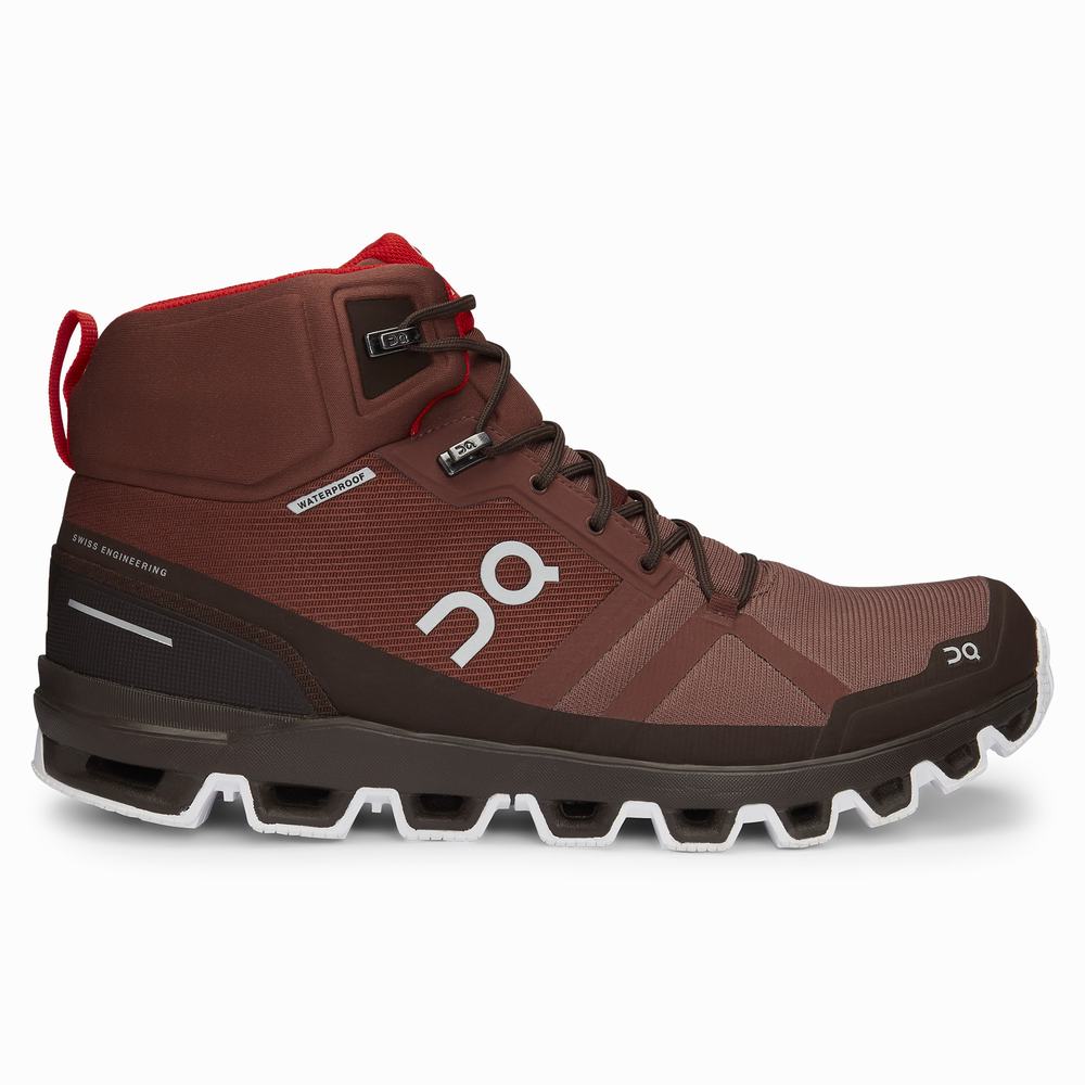 Botas Montaña On Cloudrock Hombre Rojos | 58IKFPSVG