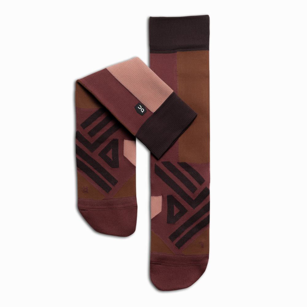 Calcetines Para Correr On High Hombre Negros Rosas | 47MUBHXLY