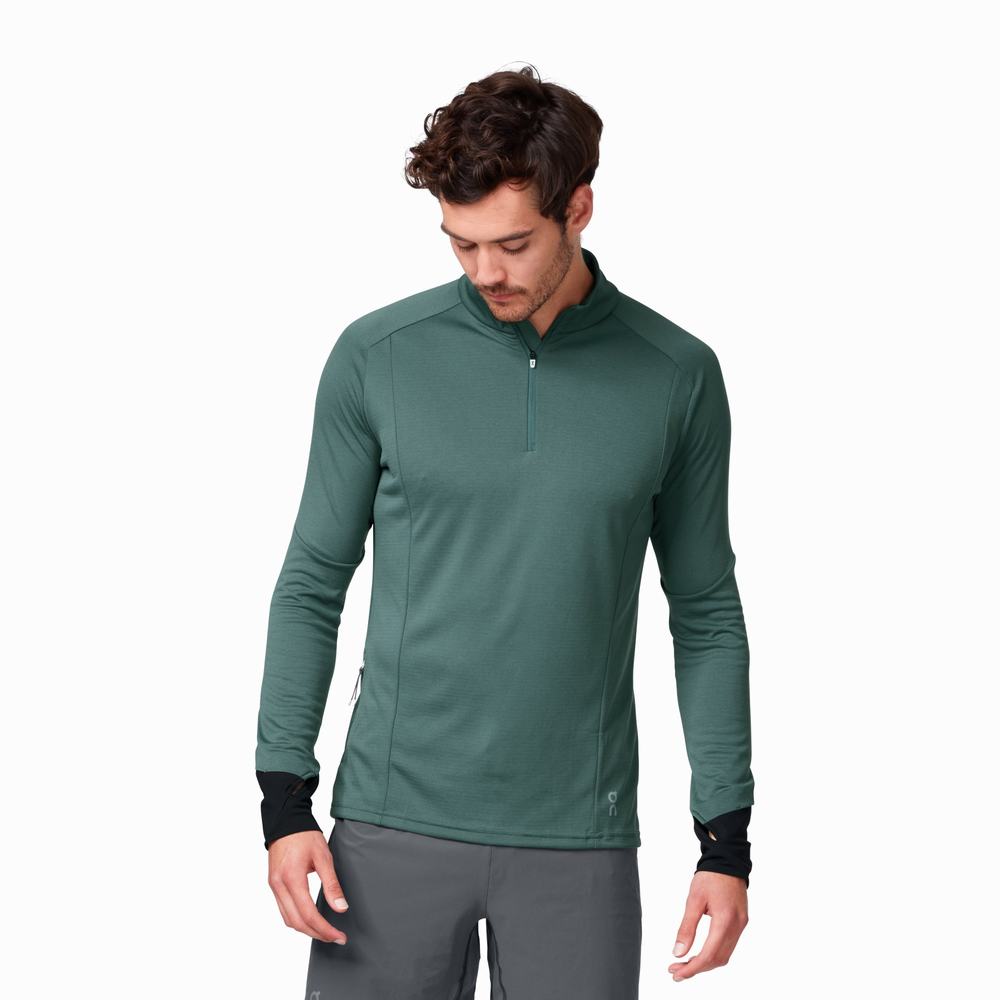 Camisas Para Correr On Weather Hombre Verde Oliva | 06YHDEUGZ