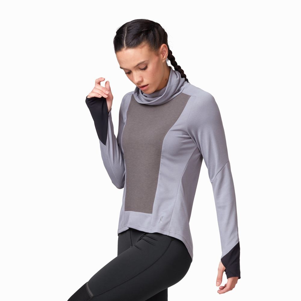 Camisas Para Correr On Weather Mujer Kaki | 61GICZQPU