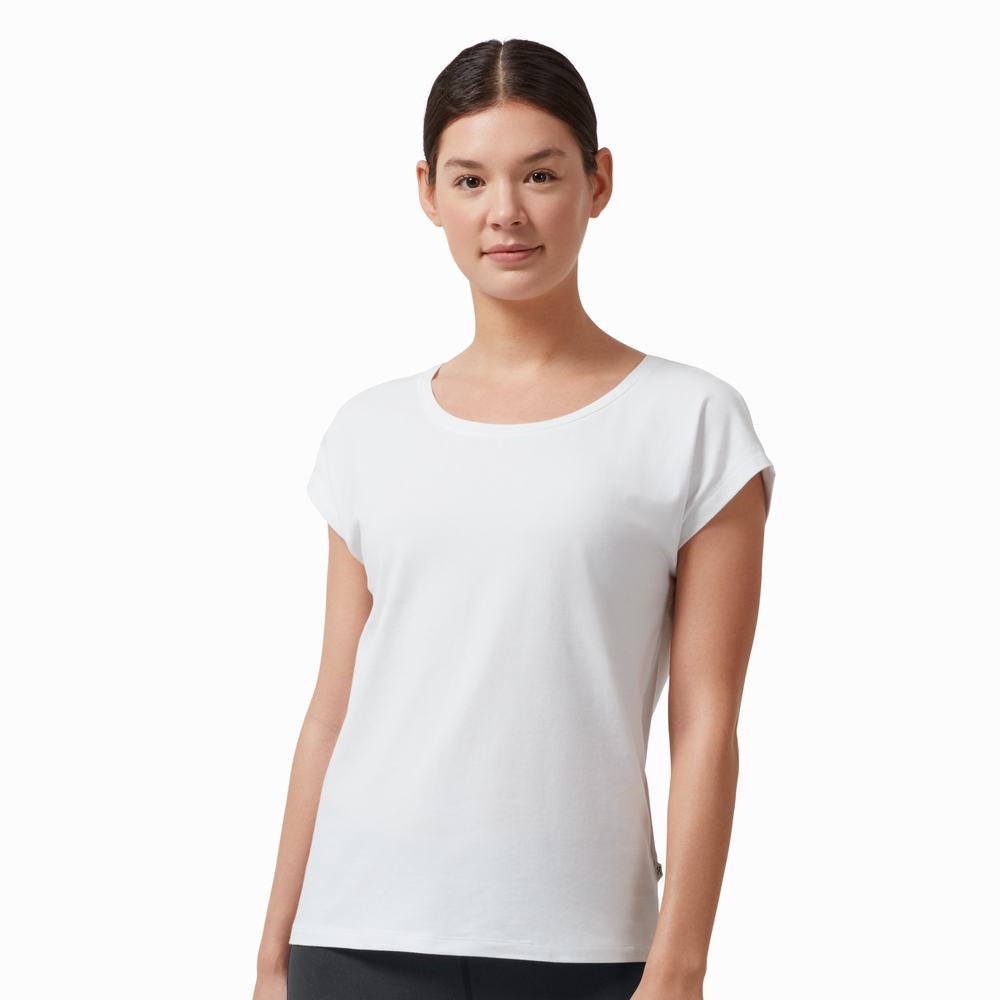 Camiseta On Performance Mujer Blancos | 82ZJMWXBA