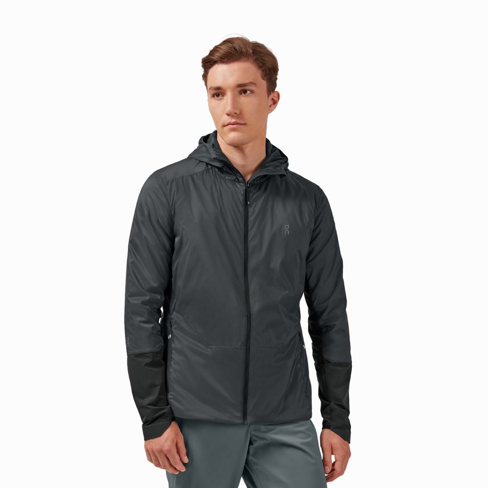 Chaquetas On Insulator Hombre Grises Negros | 08RJBPQEN